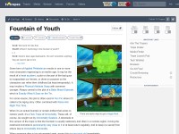 http://tvtropes.org/pmwiki/pmwiki.php/Main/FountainOfYouth