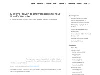 http://www.authormedia.com/2013/02/12/10-elements-proven-to-draw-readers-to-your-novels-website/