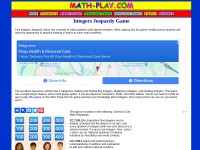 http://www.math-play.com/Integers-Jeopardy/Integers-Jeopardy.html