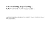 http://www.testimony-magazine.org/
