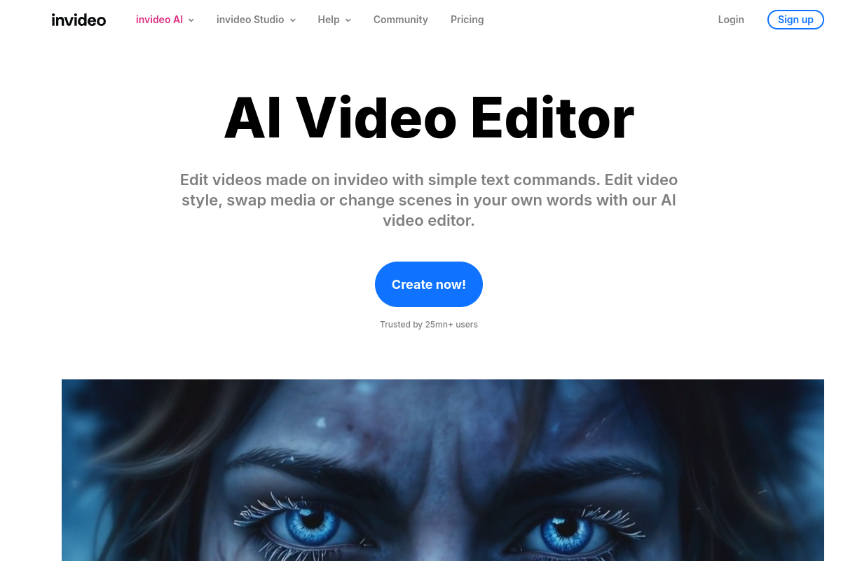 InVideo AI編集画面