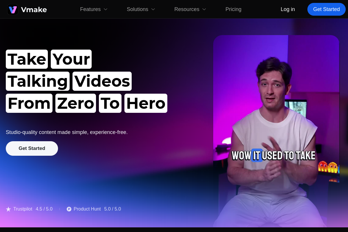 Vmake AI メインインターフェース